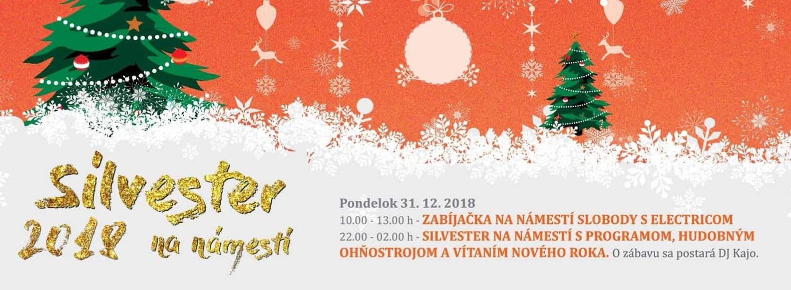 Silvestrovské oslavy - námestie Prievidza