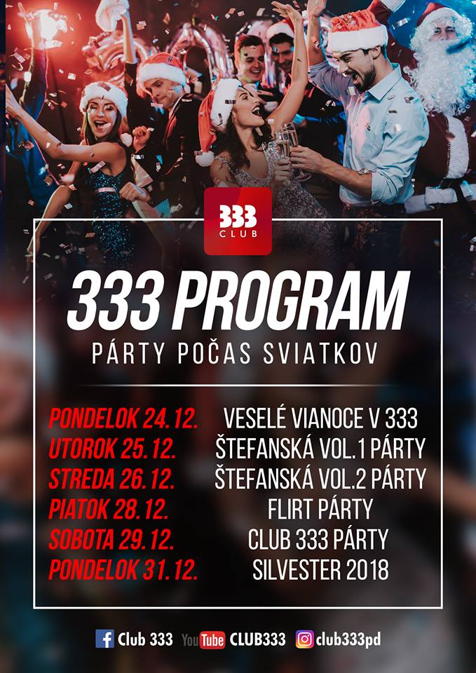 party vianoce program club 333