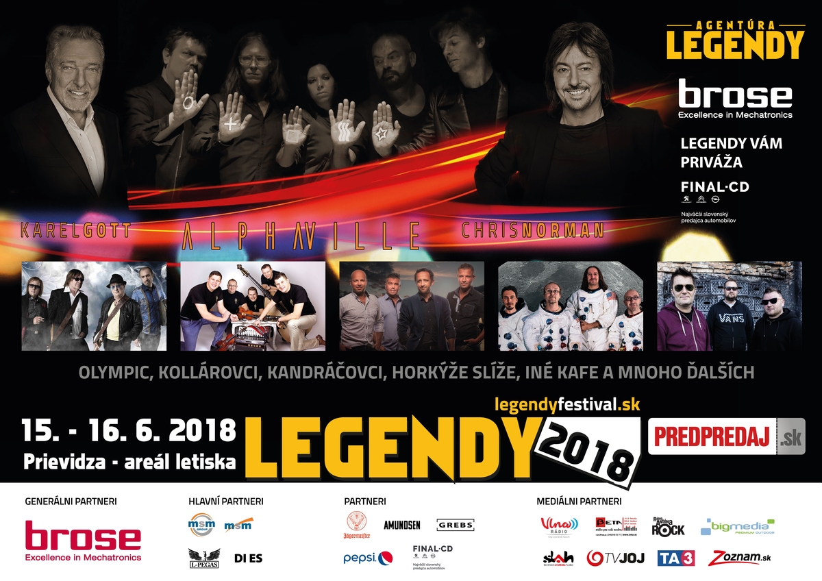 Legendy festival plagát 2018