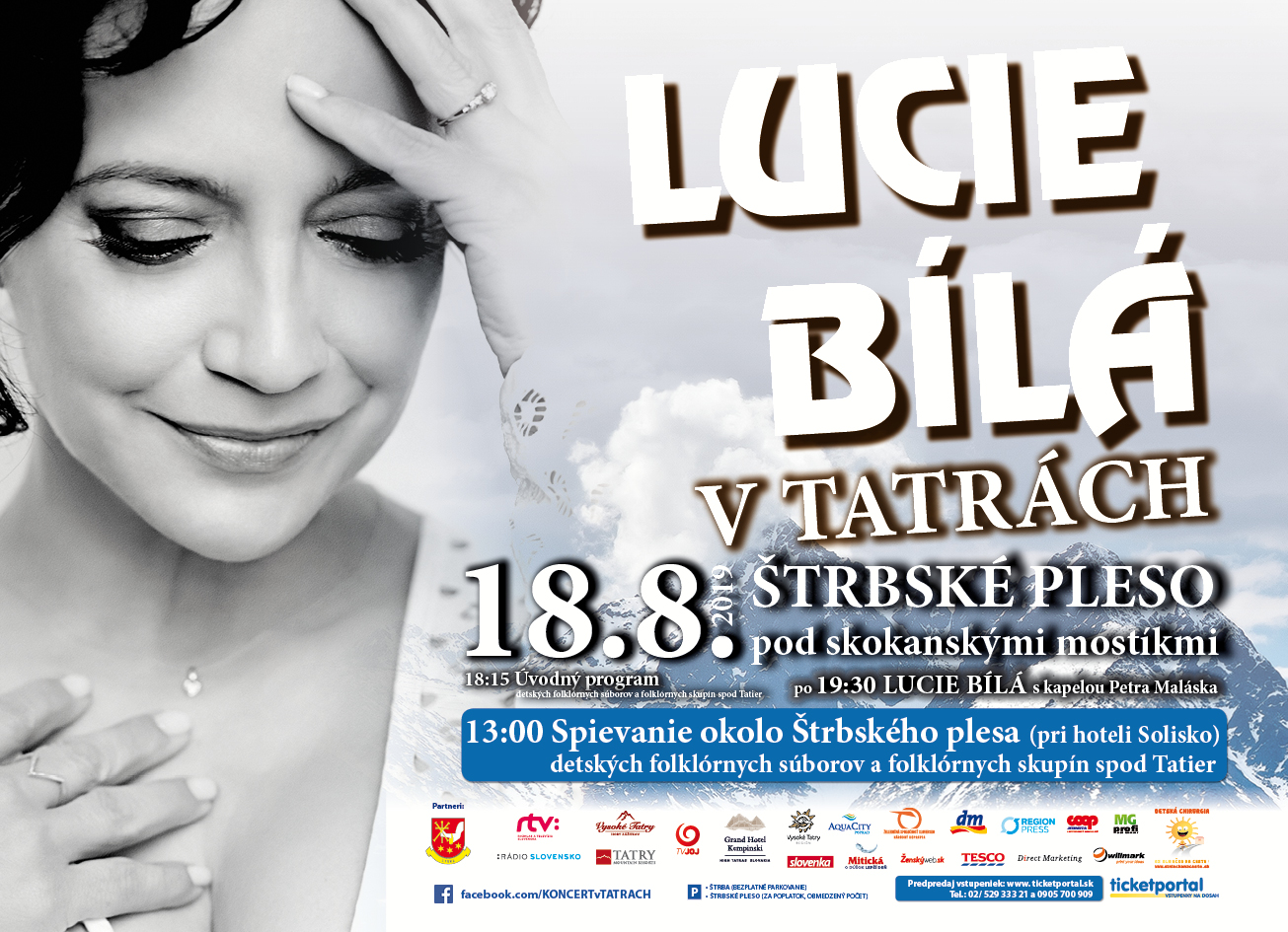 „Lucie Bílá v Tatrách“ v nedeľu 18. 8. 2018 na Štrbskom Plese