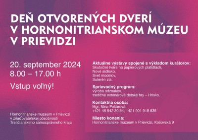 Deň otvorených dverí v Hornonitrianskom múzeu v Prievidzi