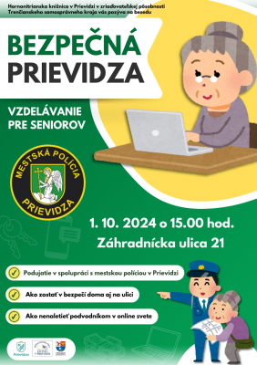 Bezpečná Prievidza - vzdelávanie pre seniorov